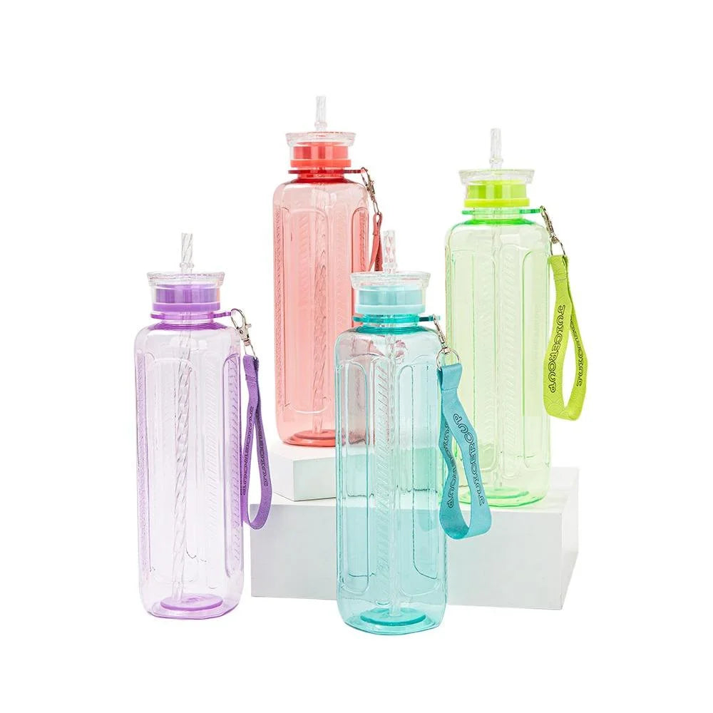 Wholesale Custom Drinking Bpa Free Cup Portable PC Plastic Water Bottle Tumbler with Straw