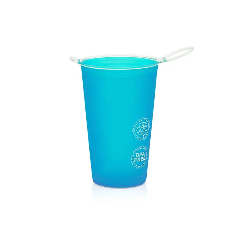 HOT Foldable Cups Drinking Cups. 200ML Water Cup  With Handle. 200ML BPA Free TPU Collapsible Soft Plastic Sports Water Bottle