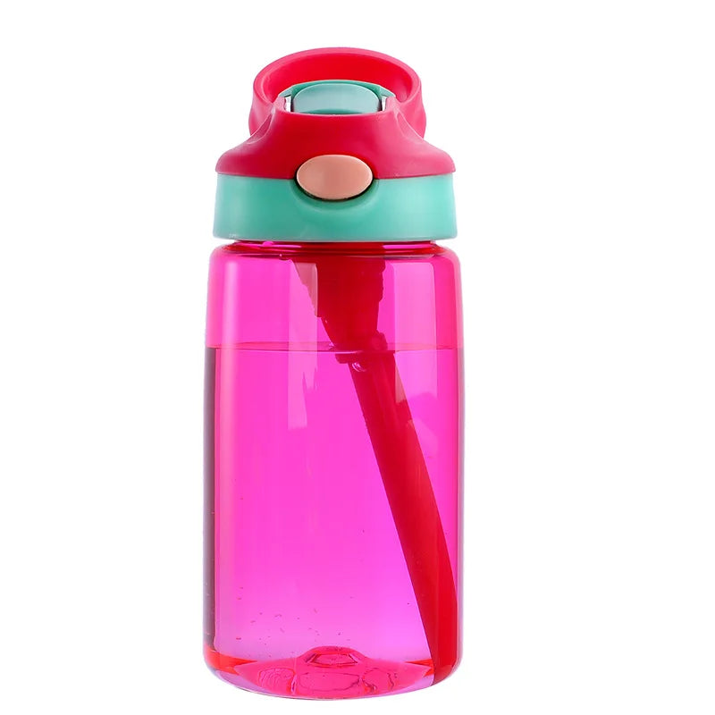 Hot Selling 480ml Kids Plastic Water Cup with Duck Bill Lid and Straw for Outdoor Sports and School Use