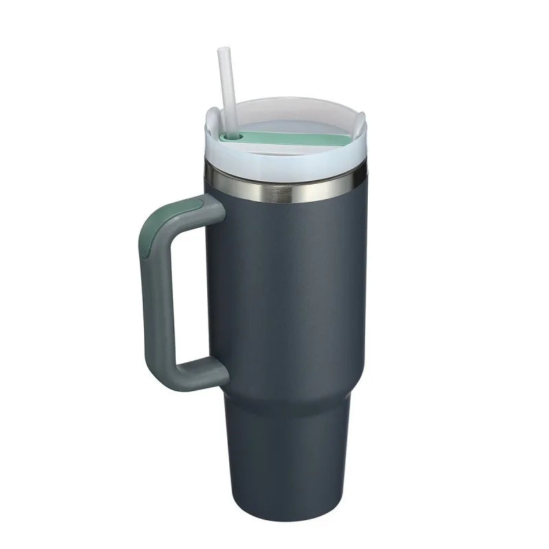 40oz H2.0 Stainless Steel Vacuum Insulated Tumbler with Lid and Straw for Water. Iced Tea or Coffee