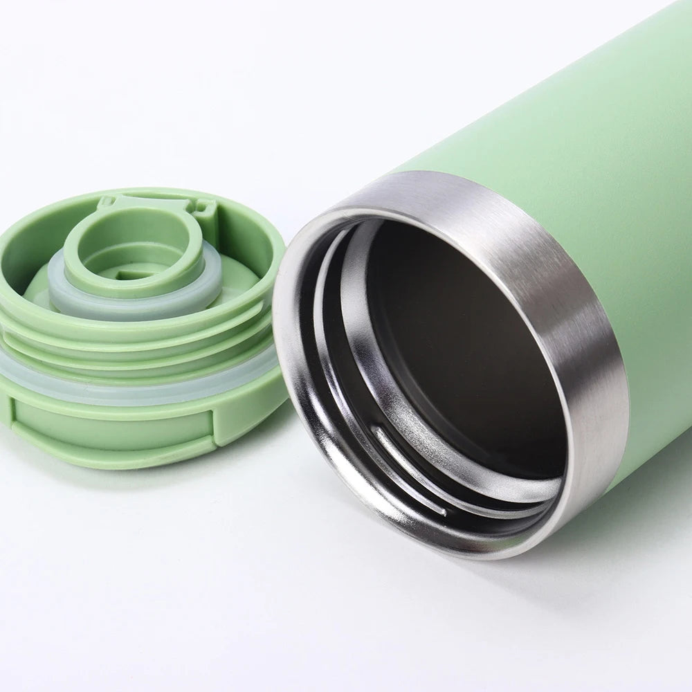 16oz Water Bottle Stainless Steel Insulated Water Cup Leak Resistant Coffee Travel Mug BPA Free