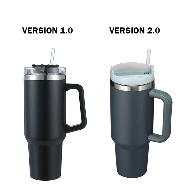 40oz H2.0 Stainless Steel Vacuum Insulated Tumbler with Lid and Straw for Water. Iced Tea or Coffee