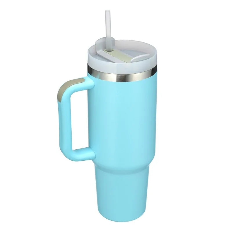 40oz H2.0 Stainless Steel Vacuum Insulated Tumbler with Lid and Straw for Water. Iced Tea or Coffee