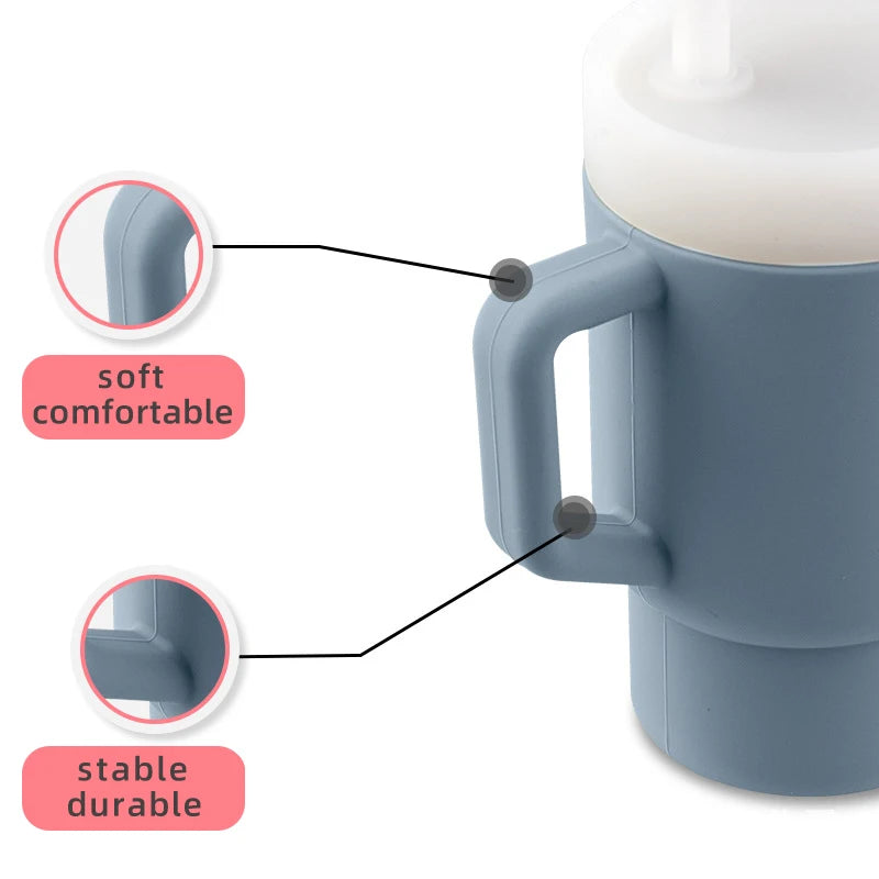 9oz Silicone Kids Water Cups with Straw Toddler Straw Cup Leakproof Children Tiny Tumbler Silicone Cup