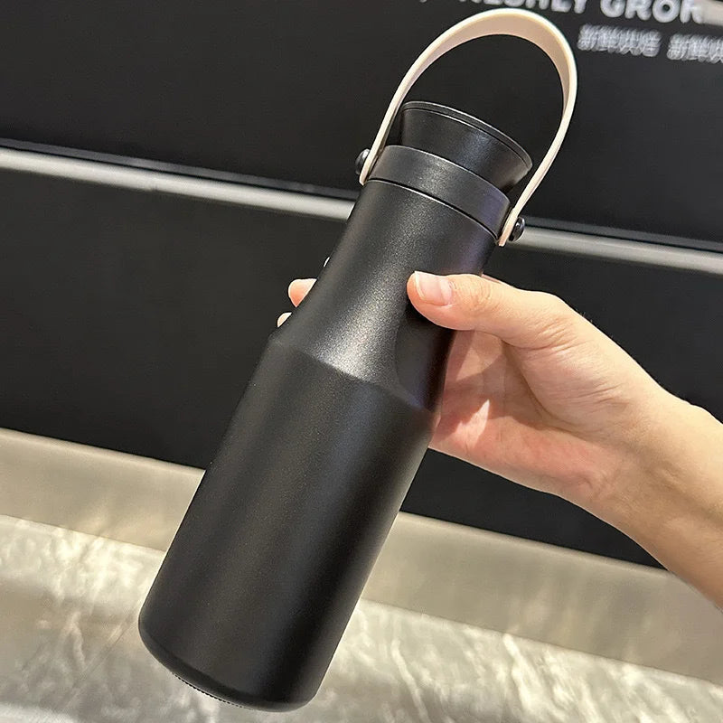 New Insulated Cup Stainless Steel Water Cup Simple Portable Handle Cup Wholesale Sport Bottle Customization Logo